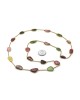 Tourmaline Slice Continuous Necklace in Gold